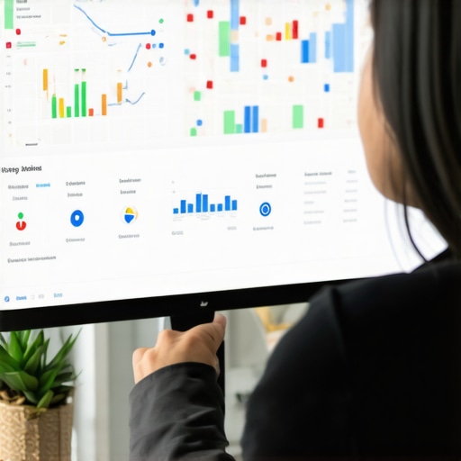 Person analyzing Google My Business dashboard and troubleshooting issues.