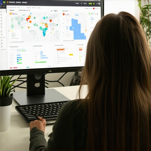 Person reviewing local SEO analytics to sustain Google Map rankings.