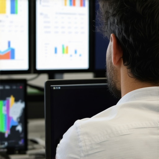 Analyzing Local SEO Data for Improved Map Rankings Person reviewing SEO data on screens showing maps and analytics