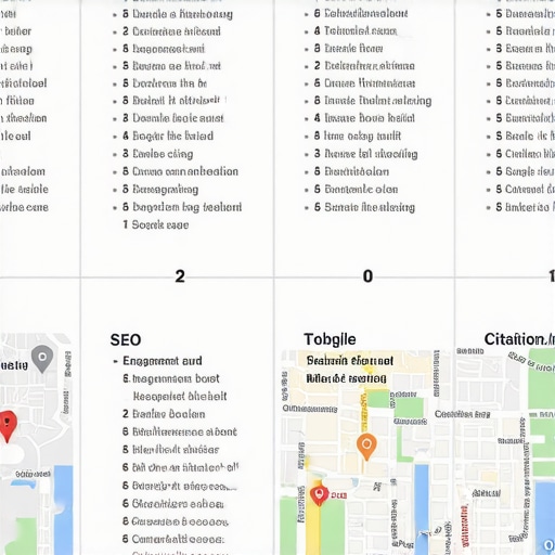 Flowchart illustrating steps to improve Google Maps business ranking