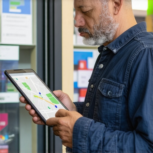 Audit Checklist for Maps Ranking Fixes Business owner checking map and profile audit checklist on tablet