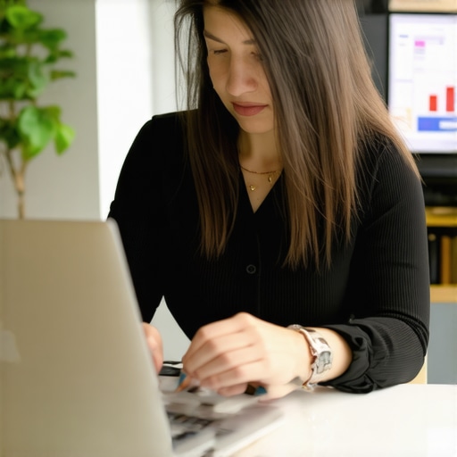 Business owner reviewing and updating online business citations across directories