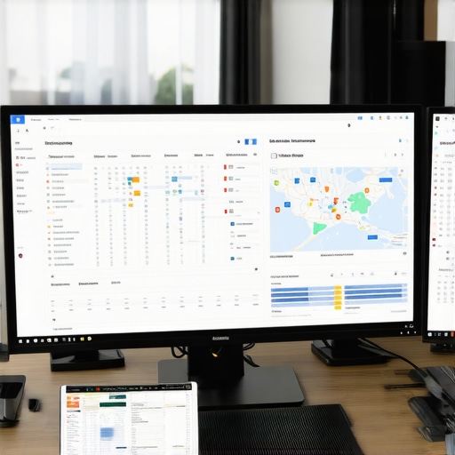 Screenshot of SEO software and Google Maps used for ongoing local SEO management.