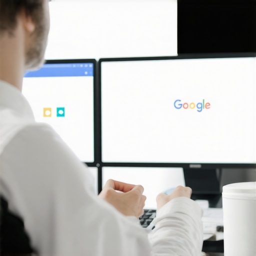 Tools for Maintaining Google Map Rankings An SEO specialist working with multiple digital tools to monitor local search rankings