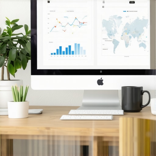 Computer screen displaying local SEO tools and analytics for maps and rankings.