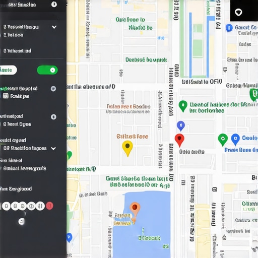 Screenshot of Google My Business profile settings and map signal configuration.
