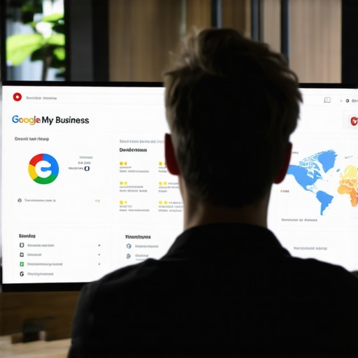 Person reviewing local business profile settings for better map rankings.