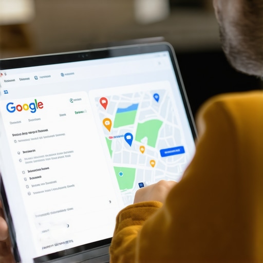 Business owner adjusting location settings on Google My Business profile.